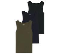 BOSS Canotte in cotone in confezione da tre - Style TankTop3P RibClassic, 50542132 Nero / Verde / Blu M
