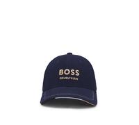 BOSS Cappellino da equitazione in velluto a coste di cotone con logo ricamato - Style CLASSIC CAP CORD BLACK, B6U1601 Blu scuro 55
