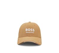 BOSS Cappellino da equitazione in velluto a coste di cotone con logo ricamato - Style CLASSIC CAP CORD BLACK, B6U1601 Beige 55