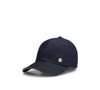 BOSS Cappellino in denim di cotone con monogramma Double B - Style Ari-D-FL, 50544421 Blu scuro pz.