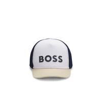 BOSS Cappellino per bambini a blocchi di colore con logo stampato - Style J51696/10P42, J51696 Bianco 44