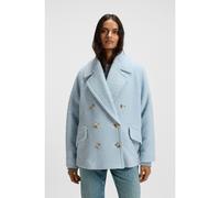BOSS Cappotto caban con linea squadrata e lavorazione bouclé - Style C_Cabani, 50548664 Celeste 40