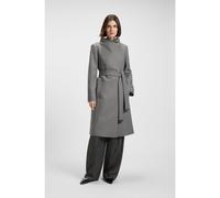 BOSS Cappotto con cintura in lana vergine e cashmere - Style Calegan, 50548490 Grigio 40