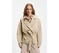BOSS Cappotto con cintura in popeline di cotone - Style Canggu, 50555749 Beige chiaro 44