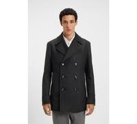 BOSS Cappotto corto doppiopetto slim fit in misto lana - Style H-Hyde-Pcoat-234, 50536826 Grigio scuro 46