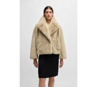 BOSS Cappotto corto in morbido tessuto peluche - Style Curmeta, 50524986 Beige 44
