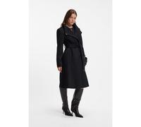 BOSS Cappotto formale in lana vergine e cashmere con cintura - Style Calegan, 50548490 Blu scuro 48