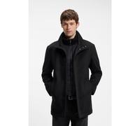 BOSS Cappotto formale in tessuto italiano con colletto rialzato - Style H-Coxtan-Bib-264, 50571529 Nero 98