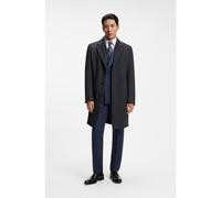 BOSS Cappotto regular fit in lana a spina di pesce e cashmere - Style H-Jared-264, 50571863 Blu scuro 46