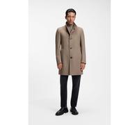 BOSS Cappotto slim fit in tessuto italiano con colletto rialzato - Style H-Hyde-SU-264, 50571853 Marrone chiaro 54