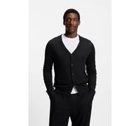 BOSS Cardigan con scollo a V in lana vergine - Style Mardon-L, 50476356 Nero S