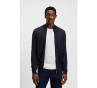 BOSS Cardigan con zip in lana merino extrafine - Style Balonso, 50468254 Blu scuro XL