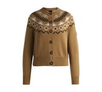BOSS Cardigan da equitazione con motivo in maglia - Style AURELIA KNITWEAR CARDIGAN, B6W1008 Beige M