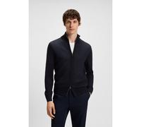 BOSS Cardigan in lana vergine con zip - Style H-Illarione, 50543153 Blu scuro L