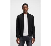 BOSS Cardigan in maglia in lana vergine con zip - Style Balonso, 50468254 Nero L