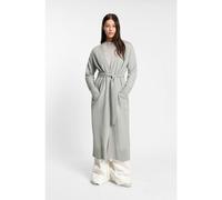 BOSS Cardigan lungo con cintura in cashmere mélange - Style Fardianna, 50550488 Grigio chiaro L