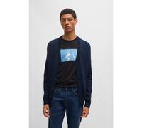 BOSS Cardigan regular fit in misto lana - Style Avac_CD, 50523574 Blu scuro L