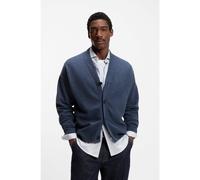 BOSS Cardigan relaxed fit in lana vergine - Style C-Ucone, 50555120 Blu scuro XXL