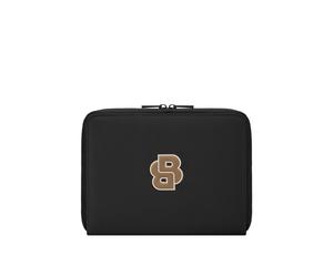 BOSS Cartella da conferenza A5 nera con patch Double B - Style Conference folder A5 Varsity Black, 58837090 Nero pz.