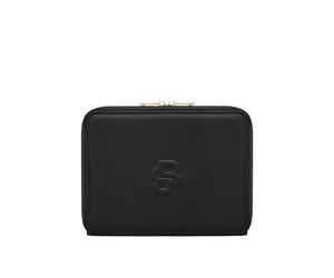 BOSS Cartella da conferenza A5 nera effetto grana con monogramma Double B - Style Conference folder A5 Signature Lady Blac, 58837091 Nero pz.