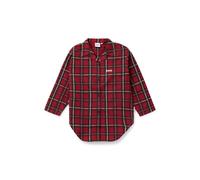 BOSS Chemisier da bambina in cotone a quadri con logo stampato - Style J51640/34904A, J51640 Rosso scuro 102