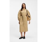 BOSS Chemisier in popeline di cotone con cintura a occhiello - Style C_Dellys, 50559266 Beige 46