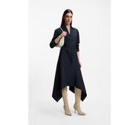 BOSS Chemisier in popeline di cotone con cintura - Style Doloh, 50555894 Blu scuro 48