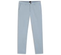 BOSS Chino con fit affusolato in satin di cotone elasticizzato - Style Chino_tapered, 50510917 Celeste 34/36