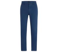 BOSS Chino da Uomo in Raso di Cotone Elasticizzato, Blu Scuro 404., 36W x 32L