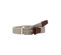 Hugo Boss Cintura Clorio intrecciata con inserti in pelle Beige chiaro 95 cm Uomo