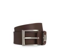 BOSS Cintura in pelle italiana con passante con logo e dettaglio in metallo spazzolato - Style Connio, 50475116 Marrone scuro 90