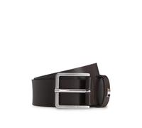 BOSS Cintura in pelle italiana con passante con righe tipiche del marchio - Style Ther-Flag-E_Sz35, 50486839 Marrone scuro 110