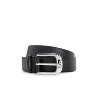 BOSS Cintura in pelle italiana martellata con fibbia ad ardiglione lucida - Style Anna Belt 3 cm N., 50541161 Nero 90
