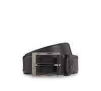 BOSS Cintura in pelle italiana martellata con fibbia ad ardiglione lucida - Style Elloy-Gr_Sz35, 50553210 Marrone scuro 115