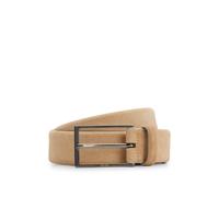 BOSS Cintura in pelle scamosciata con logo e fibbia color canna di fucile - Style Calindo_Sz35_sd, 50470776 Beige 90