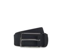 BOSS Cintura in pelle scamosciata con logo e fibbia color canna di fucile - Style Calindo_Sz35_sd, 50470776 Blu scuro 115