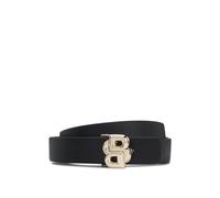 BOSS Cintura reversibile in pelle italiana con fibbia con monogramma Double B - Style B_Icon-G_Sr20_pgr, 50542179 Nero / Beige 80