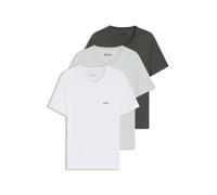 Hugo Boss T-shirt Classic TShirtRN 3P cotone con logo, manica corta, 3 pezzi Bianco/Verde M