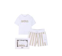 BOSS T-Shirt+Pantaloncini Baby Boys, Grigio, grigio, 6 mesi