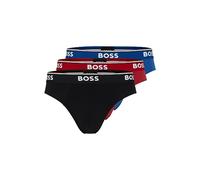 BOSS Confezione da 3 Slip Hipster da Uomo con Logo audace, Rosso/Navy/Nero, XX-Large