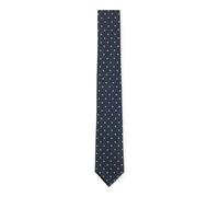 BOSS Cravatta in misto seta con micromonogrammi Double B - Style H-TIE CM 7.5 253, 50544757 Blu a motivi pz.