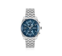 BOSS Cronografo con quadrante blu e bracciale in acciaio - Style SKYTRAVELLER, 58564955 Color argento pz.