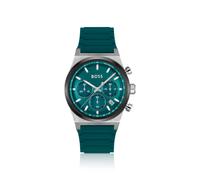 BOSS Cronografo con quadrante verde e cinturino in silicone - Style CANDOR CHRONO, 58244861 Blu pz.