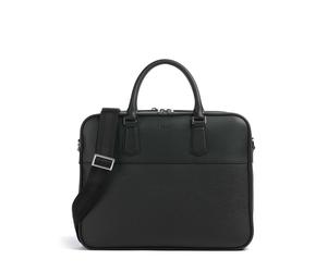 BOSS Crosstown Cartella nero, pelle di vacchetta grana, uomo