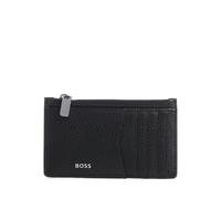 BOSS Crosstown Porta carte di credito nero, pelle granulata, unisex