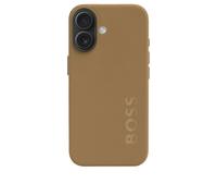 BOSS Custodia per iPhone 16 color cammello opaco con logo in rilievo - Style Case for iPhone 16 Edge Camel, 58684009 Marrone chiaro pz.