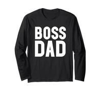 Boss Dad Men Dad Boss Hombre Bossy Papa Daddy Boss Father Maglia a Manica