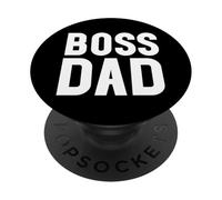 Boss Dad Men Dad Boss Hombre Bossy Papa Daddy Boss Father PopSockets PopGrip Adesivo