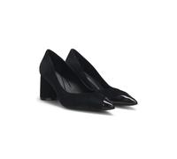 BOSS Décolleté in pelle scamosciata con punta in pelle - Style Gracey_ChPump70_NASD, 50548592 Nero 38.5