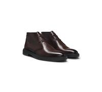 BOSS Desert book in pelle con dettaglio con righe tipiche del marchio - Style Calev_Desb_ltfb, 50552548 Marrone scuro 44